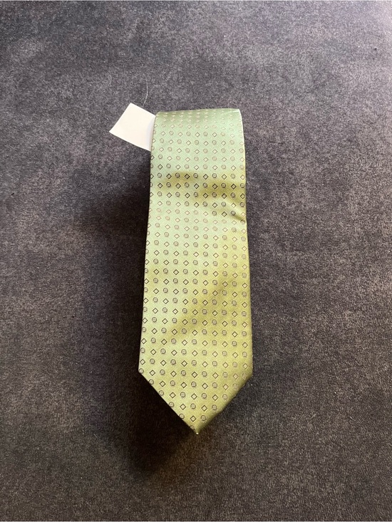 Pierre Cardin Other - Pierre Cardin Green Silk Tie with Micro Geometric Print